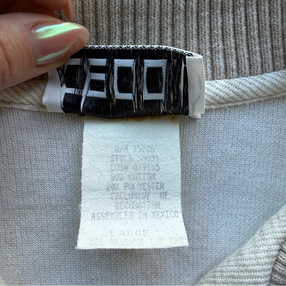 Vintage Teddi Cottagecore Sweater Nature Print Collared 90s Shoulder Pads L - Picture 5 of 12